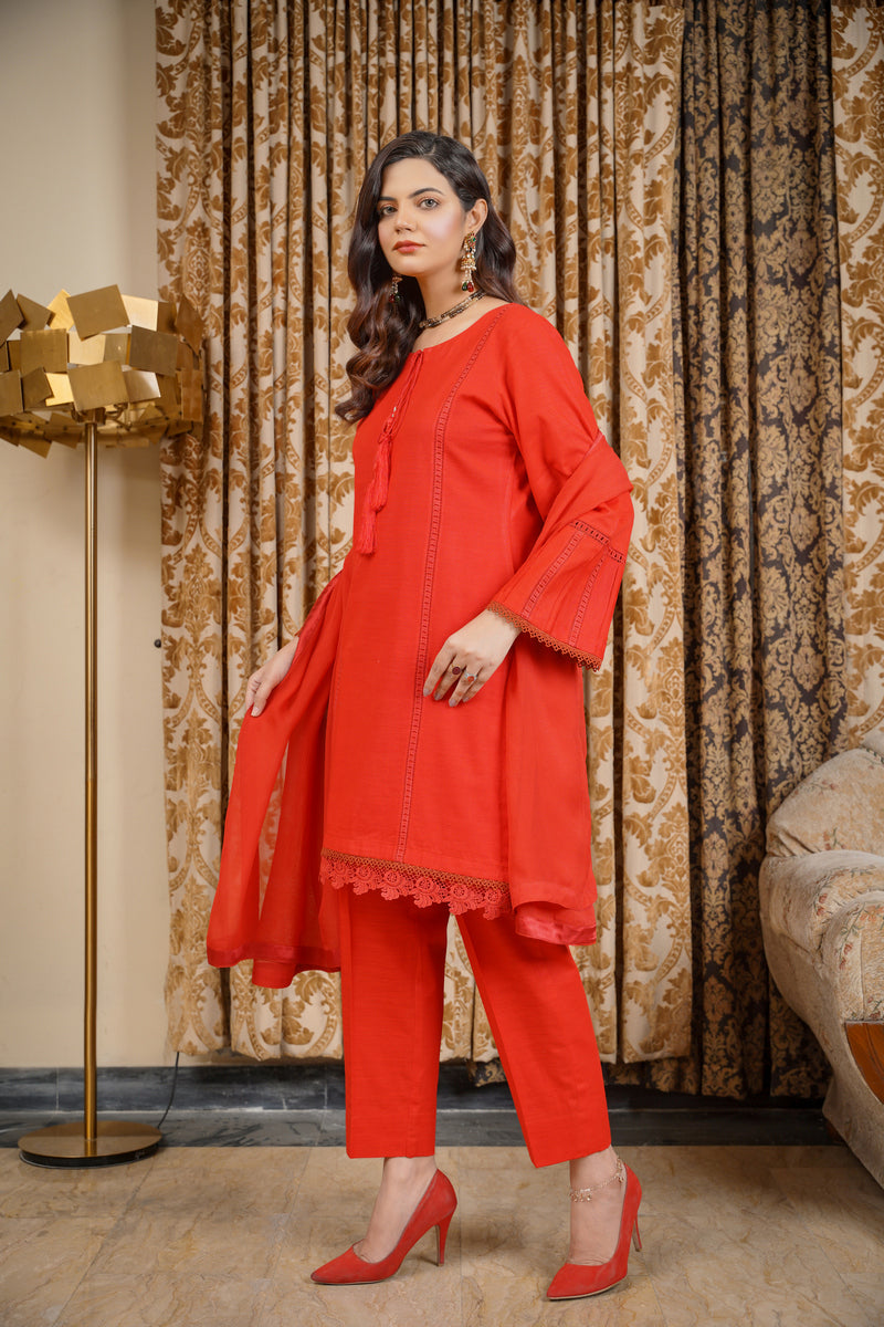 Hoorain Basics | Slub Winter 23 | HB-RD - Official Hoorain Basics stockist in UK - Sakeena London
