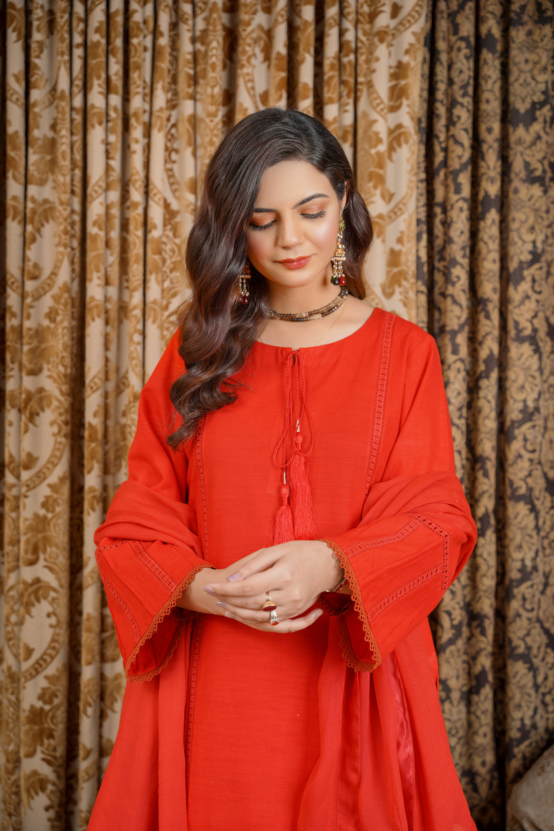 Hoorain Basics | Slub Winter 23 | HB-RD - Official Hoorain Basics stockist in UK - Sakeena London