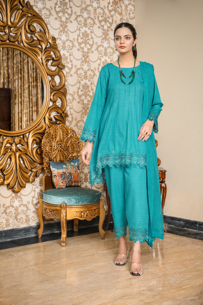 Hoorain Basics | Slub Winter 23 | HB-GRN - Official Hoorain Basics stockist in UK - Sakeena London