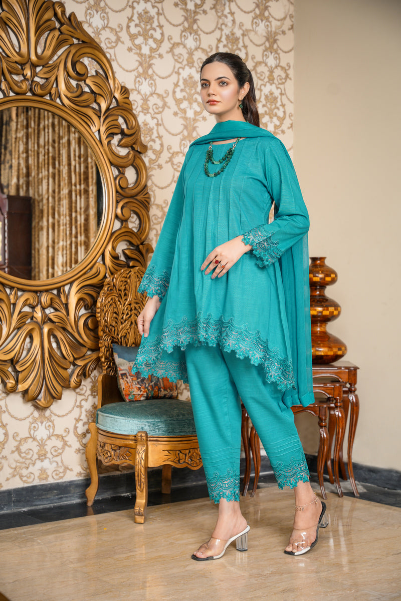Hoorain Basics | Slub Winter 23 | HB-GRN - Official Hoorain Basics stockist in UK - Sakeena London