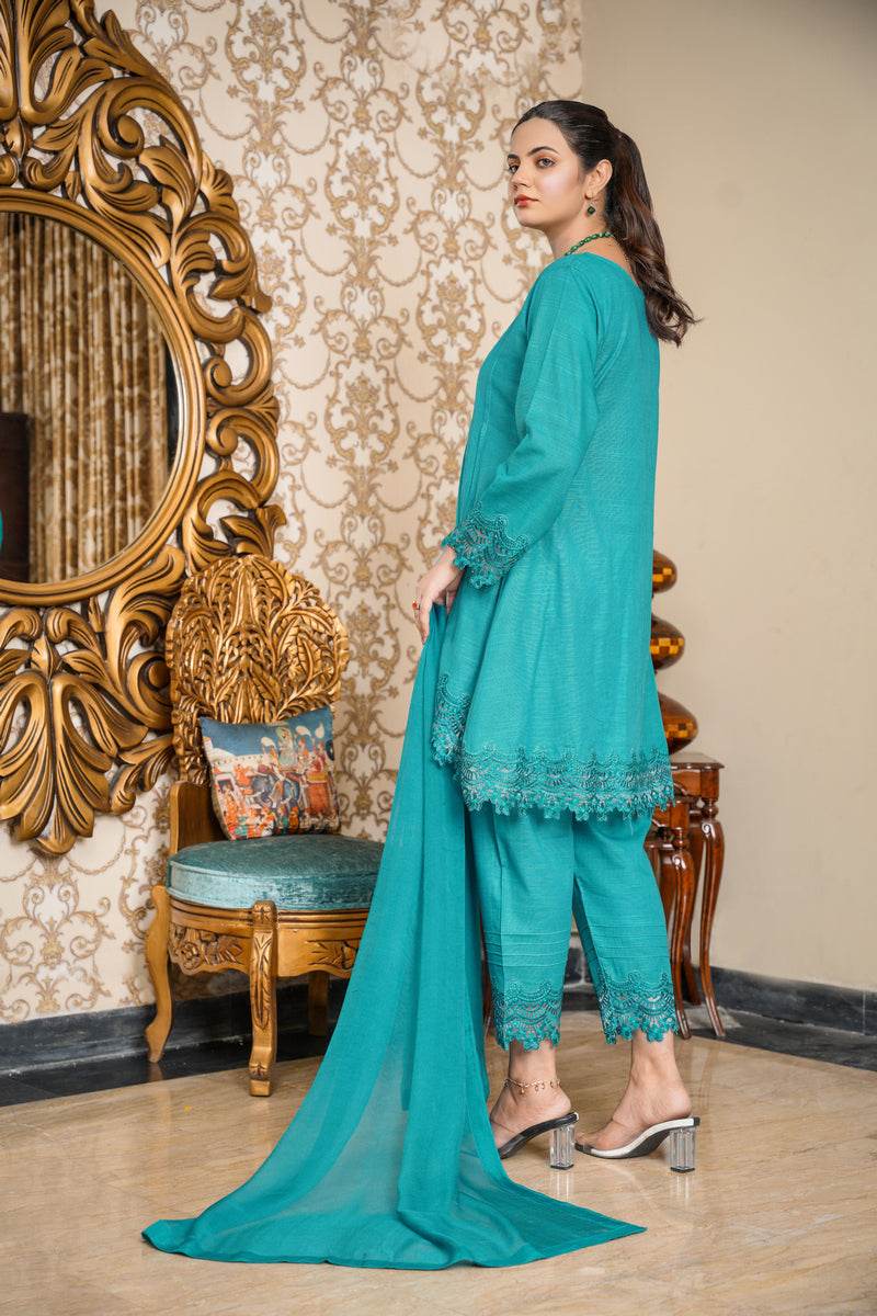 Hoorain Basics | Slub Winter 23 | HB-GRN - Official Hoorain Basics stockist in UK - Sakeena London