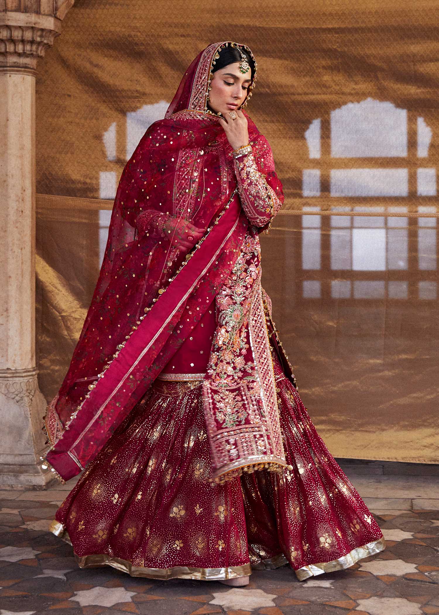 Hussain Rehar | Luxury Festive FW/24 | Gulal - Official Hussain Rehar stockist in UK - Sakeena London