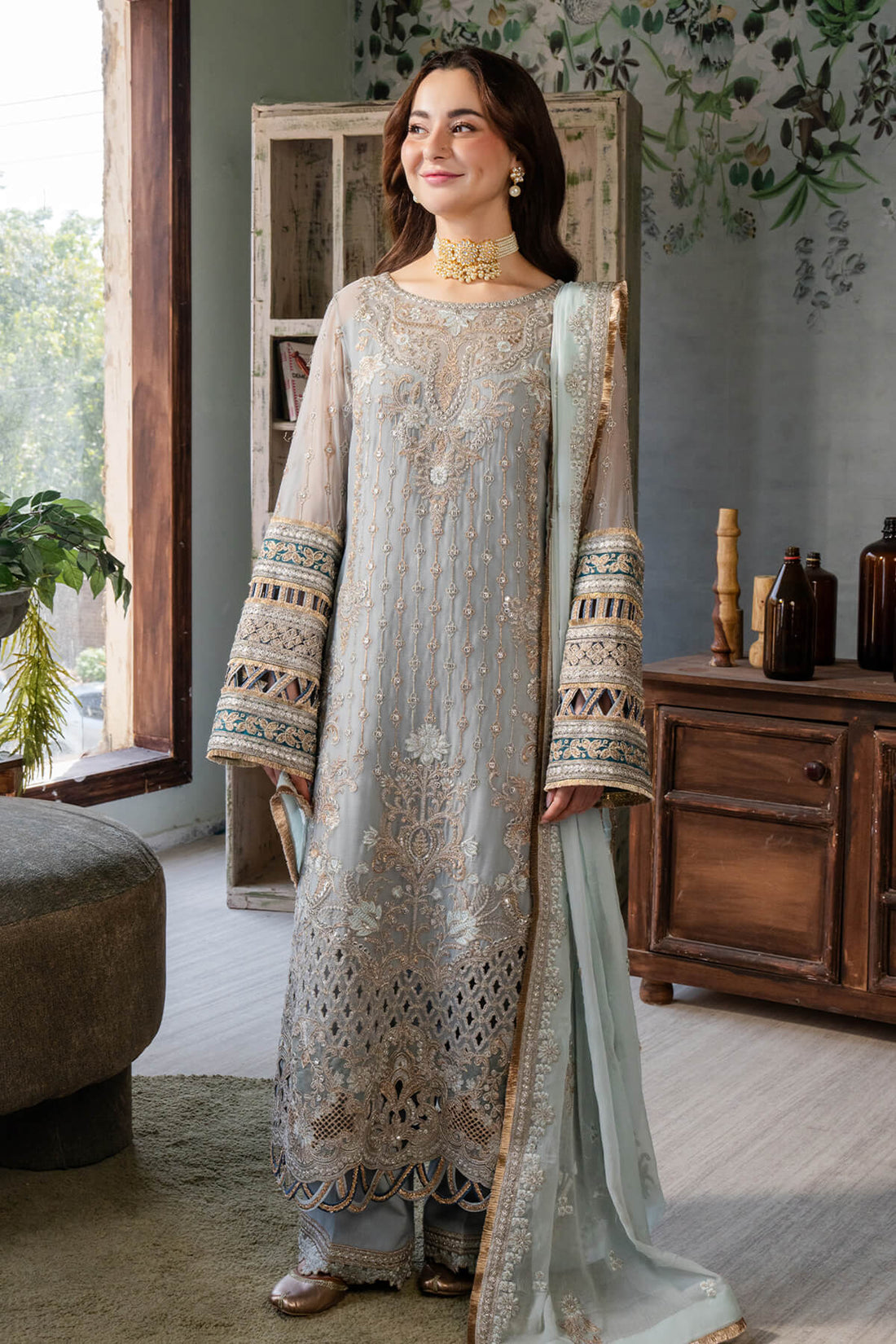 Imrozia Premium | Naina Chiffon Collection | I-190 Rumman - Official Imrozia Premium stockist in UK - Sakeena London