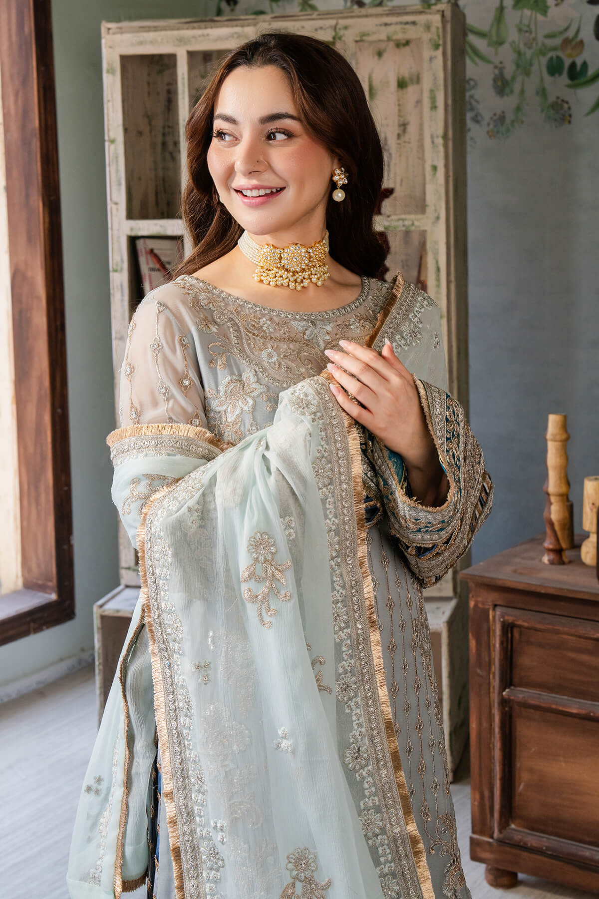 Imrozia Premium | Naina Chiffon Collection | I-190 Rumman - Official Imrozia Premium stockist in UK - Sakeena London