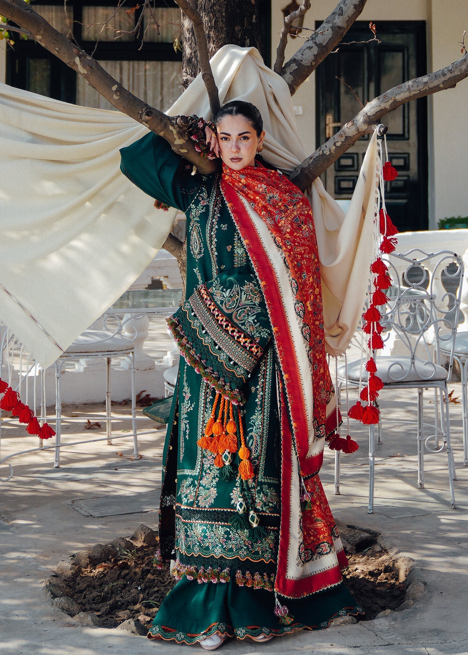 Hussain Rehar | Winter Shawl 24 | Masarrah - Official Hussain Rehar stockist in UK - Sakeena London