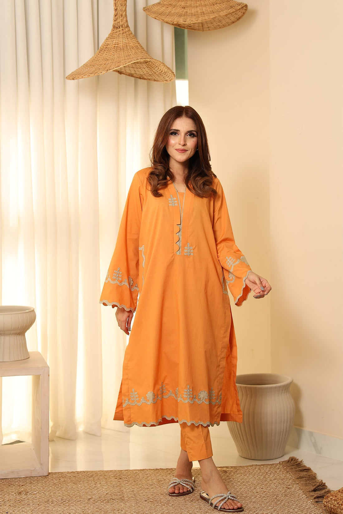 Flairs Studio | Luxury Pret | ORANGE - Official Flairs Studio stockist in UK - Sakeena London