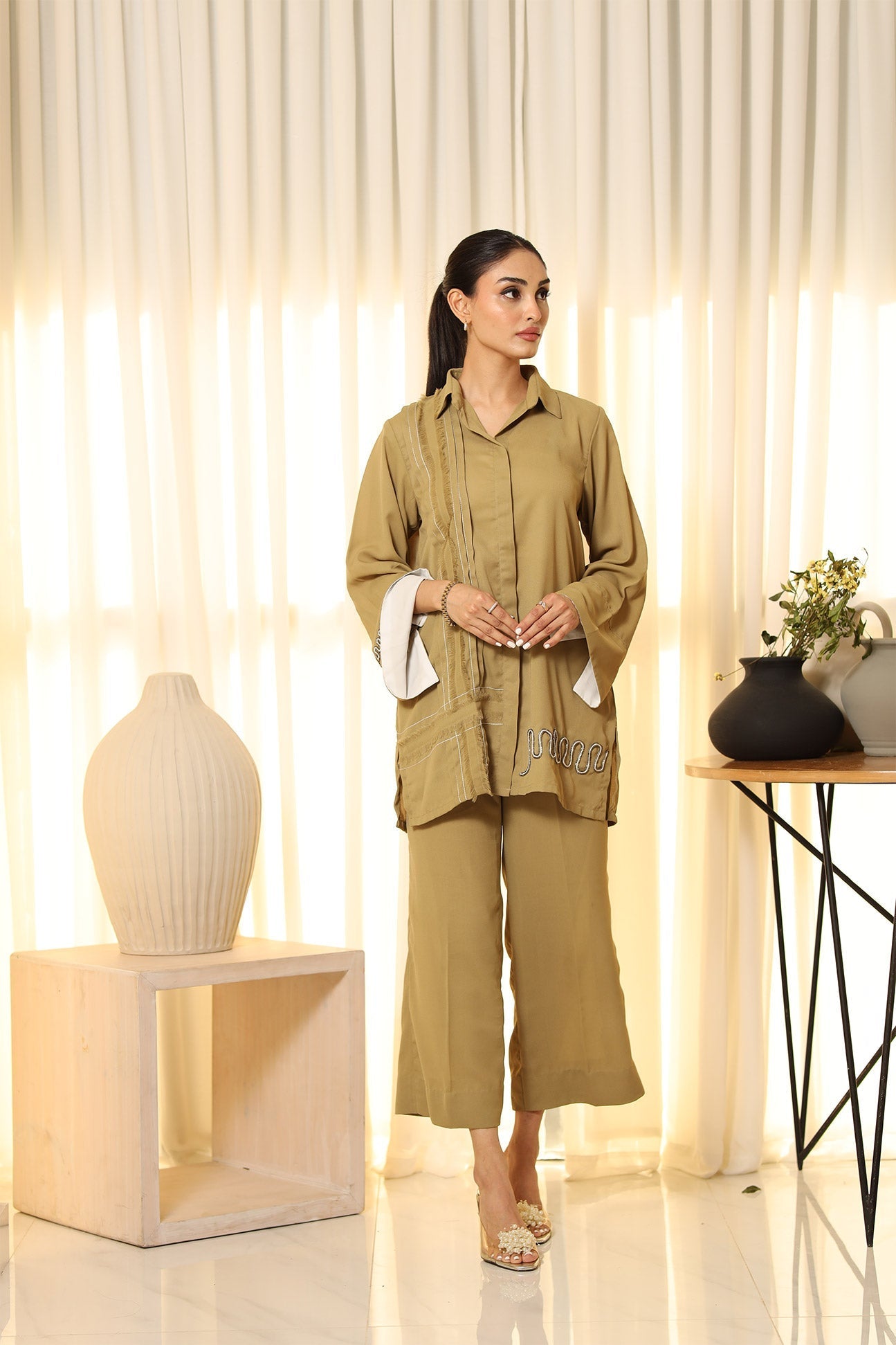 Flairs Studio | Luxury Pret | OLIVE - Official Flairs Studio stockist in UK - Sakeena London