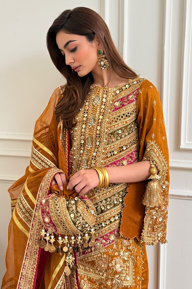 MNR | Zarlish Festive 25 | Jaazah Baloch in Ranjish - Official MNR stockist in UK - Sakeena London