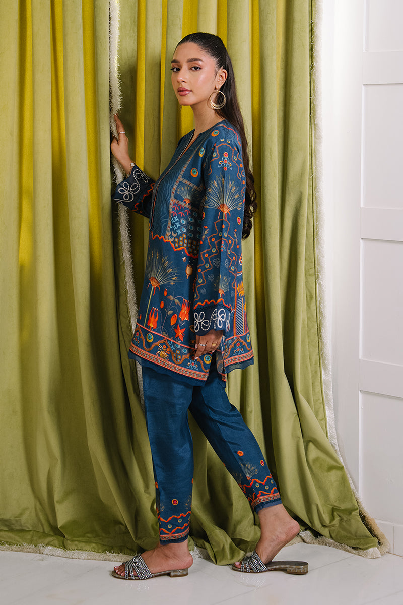 Mina Hassan | Signature Luxe 25 | Deep Teal Tapestry - Official Mina Hassan stockist in UK - Sakeena London