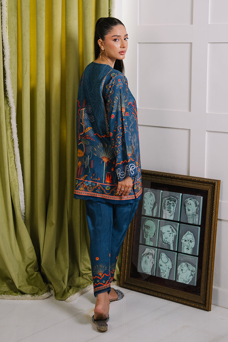 Mina Hassan | Signature Luxe 25 | Deep Teal Tapestry - Official Mina Hassan stockist in UK - Sakeena London