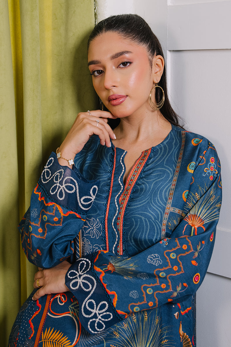 Mina Hassan | Signature Luxe 25 | Deep Teal Tapestry - Official Mina Hassan stockist in UK - Sakeena London