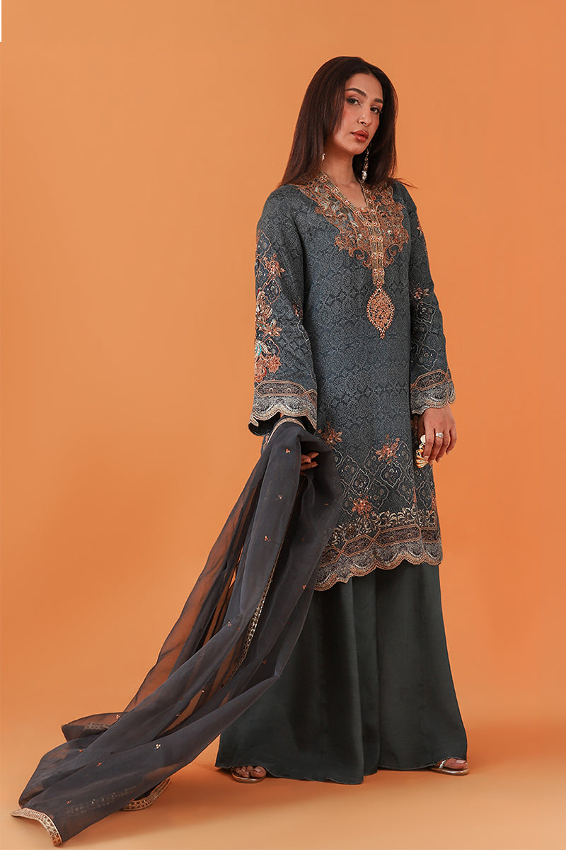 Shamaeel Ansari | Classic Luxe 26 | Imperial Teal by Shamaeel Ansari – Pakistani designer wear