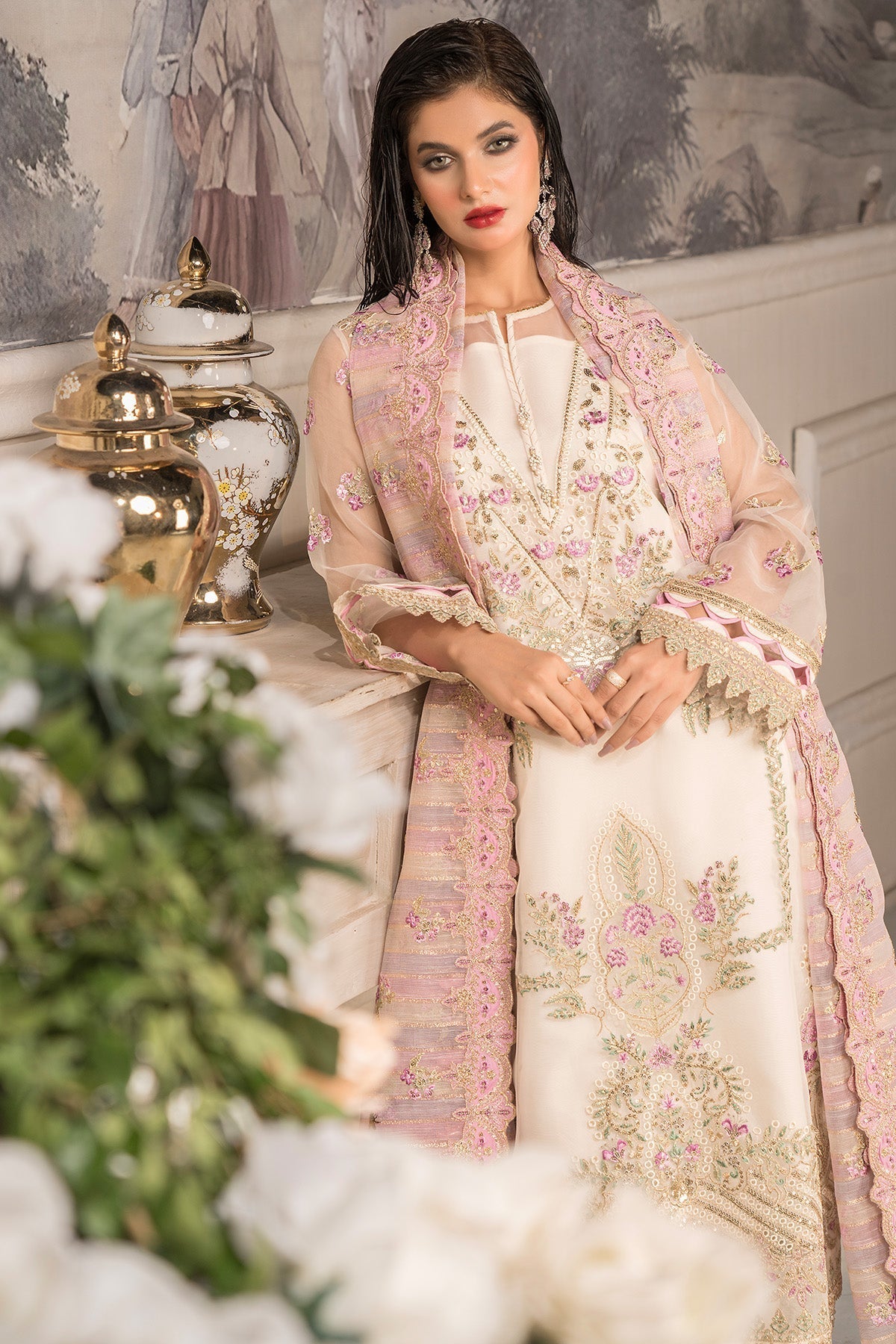Imrozia Premium | Dilkash Formals | IP-108 Saanjh - Official Imrozia Premium stockist in UK - Sakeena London