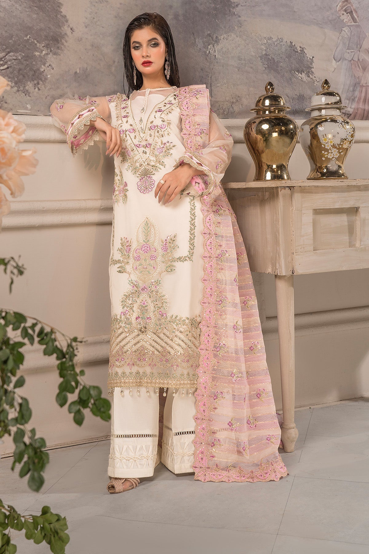 Imrozia Premium | Dilkash Formals | IP-108 Saanjh - Official Imrozia Premium stockist in UK - Sakeena London