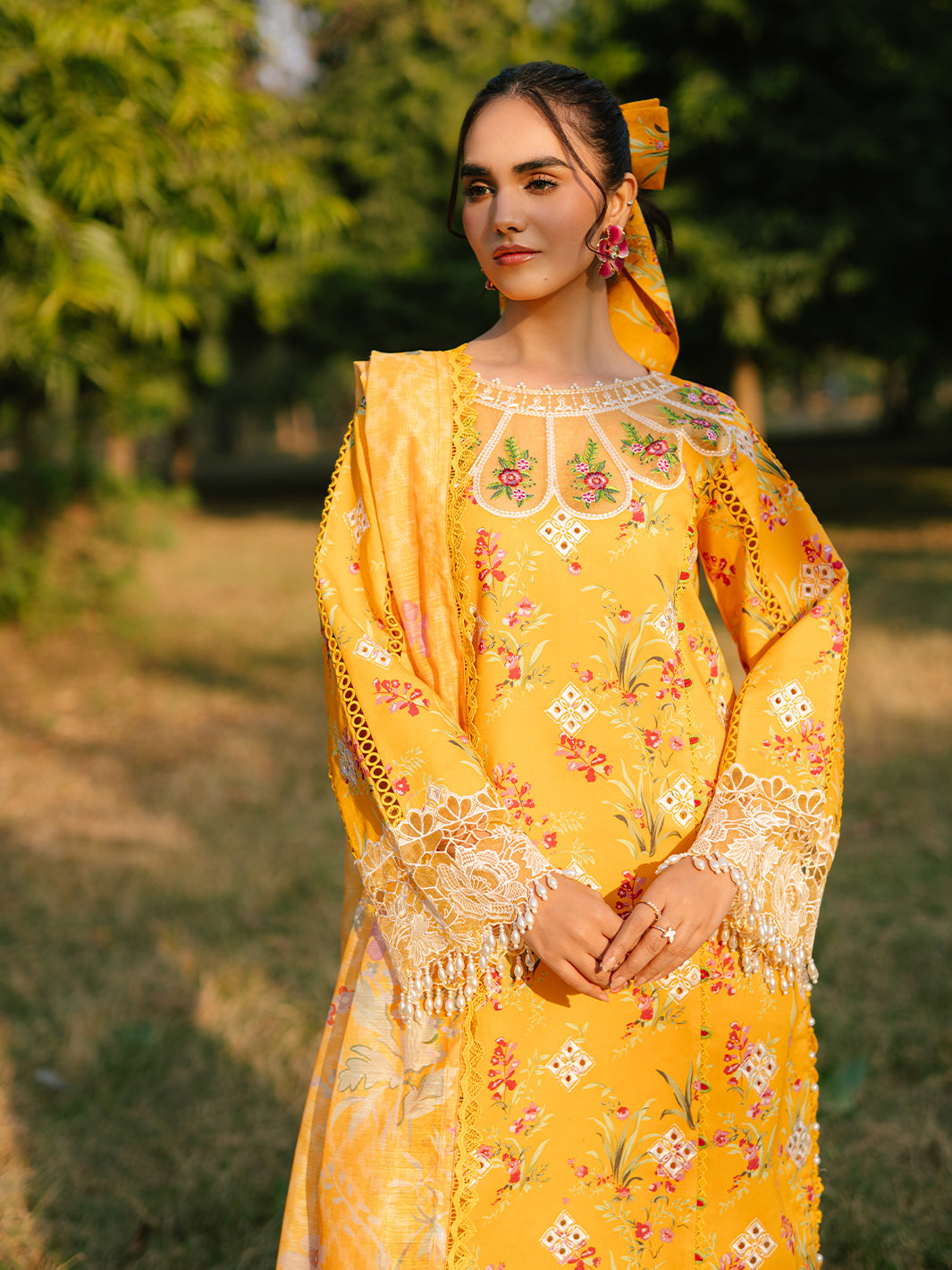 Parishay | Ivy Bloom Luxury Lawn | IVY-01 - Official Parishay stockist in UK - Sakeena London