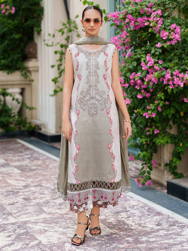 Parishay | Ivy Bloom Winter | IW-13 | 3 PC Winter - Official Parishay stockist in UK - Sakeena London
