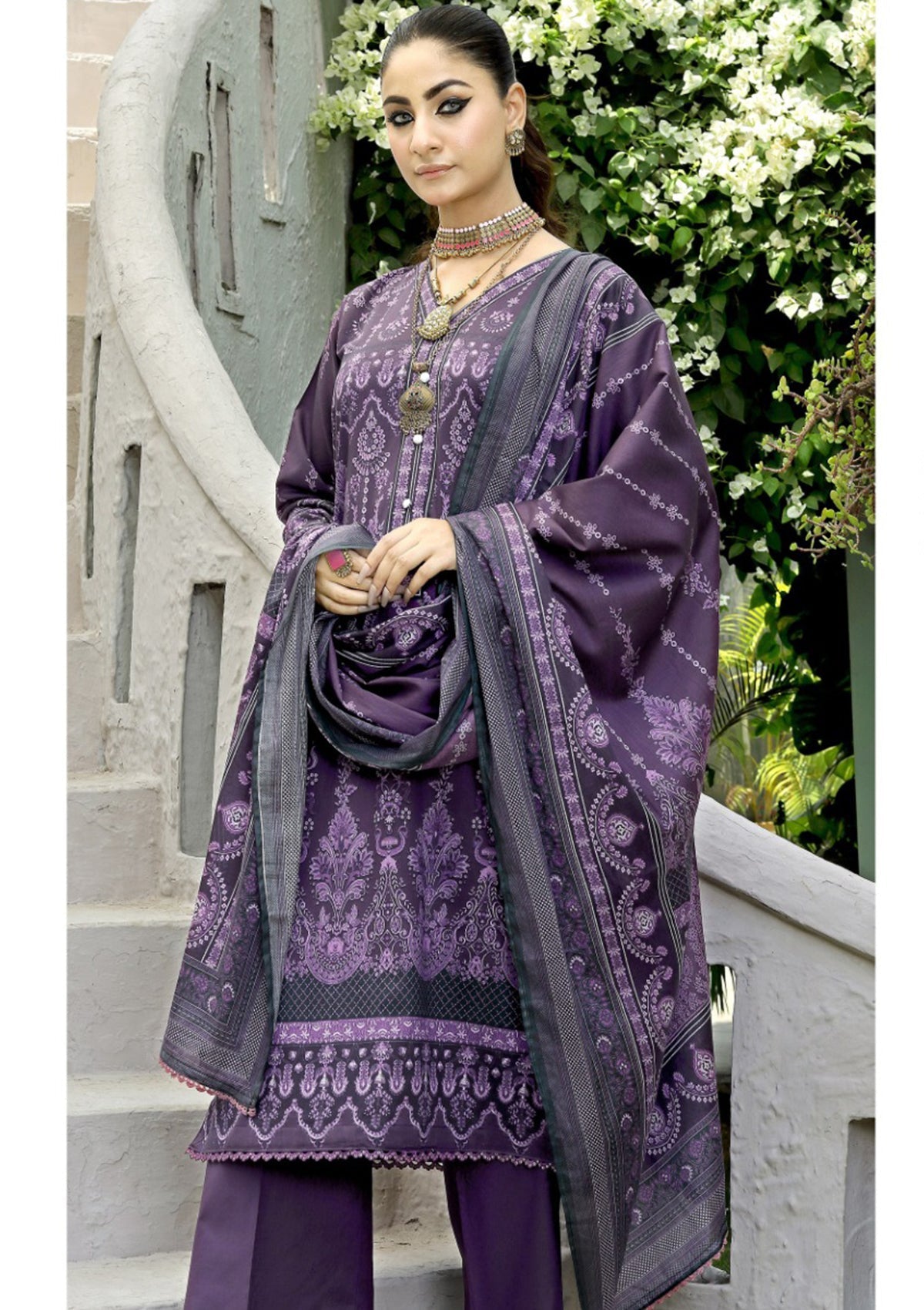 Lawn Collection - Qalamkar - Aangan - Print - V02 - AN#09