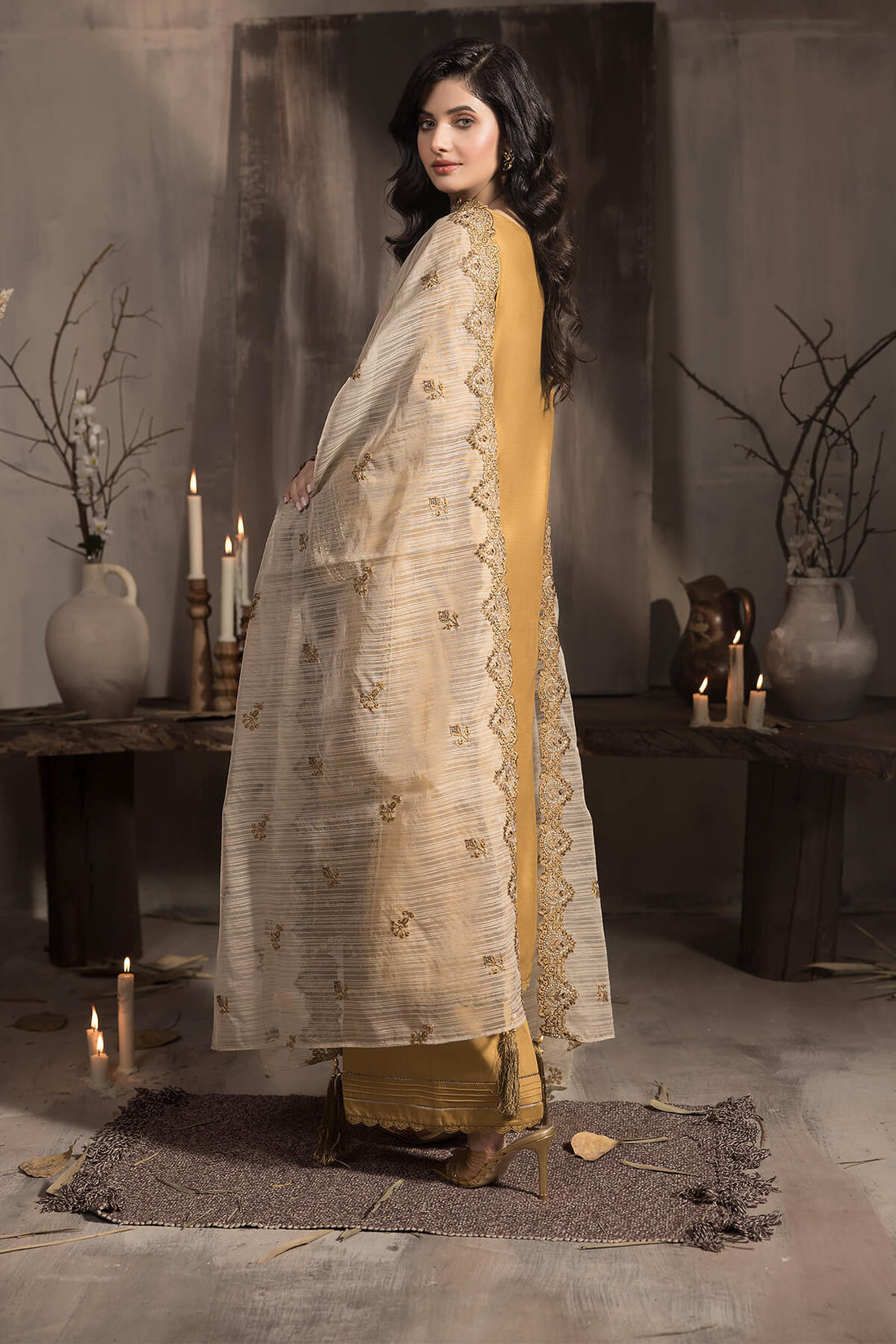 Imrozia Premium | Sehar Winter Collection | I.P-70 Sunheri - Official Imrozia Premium stockist in UK - Sakeena London