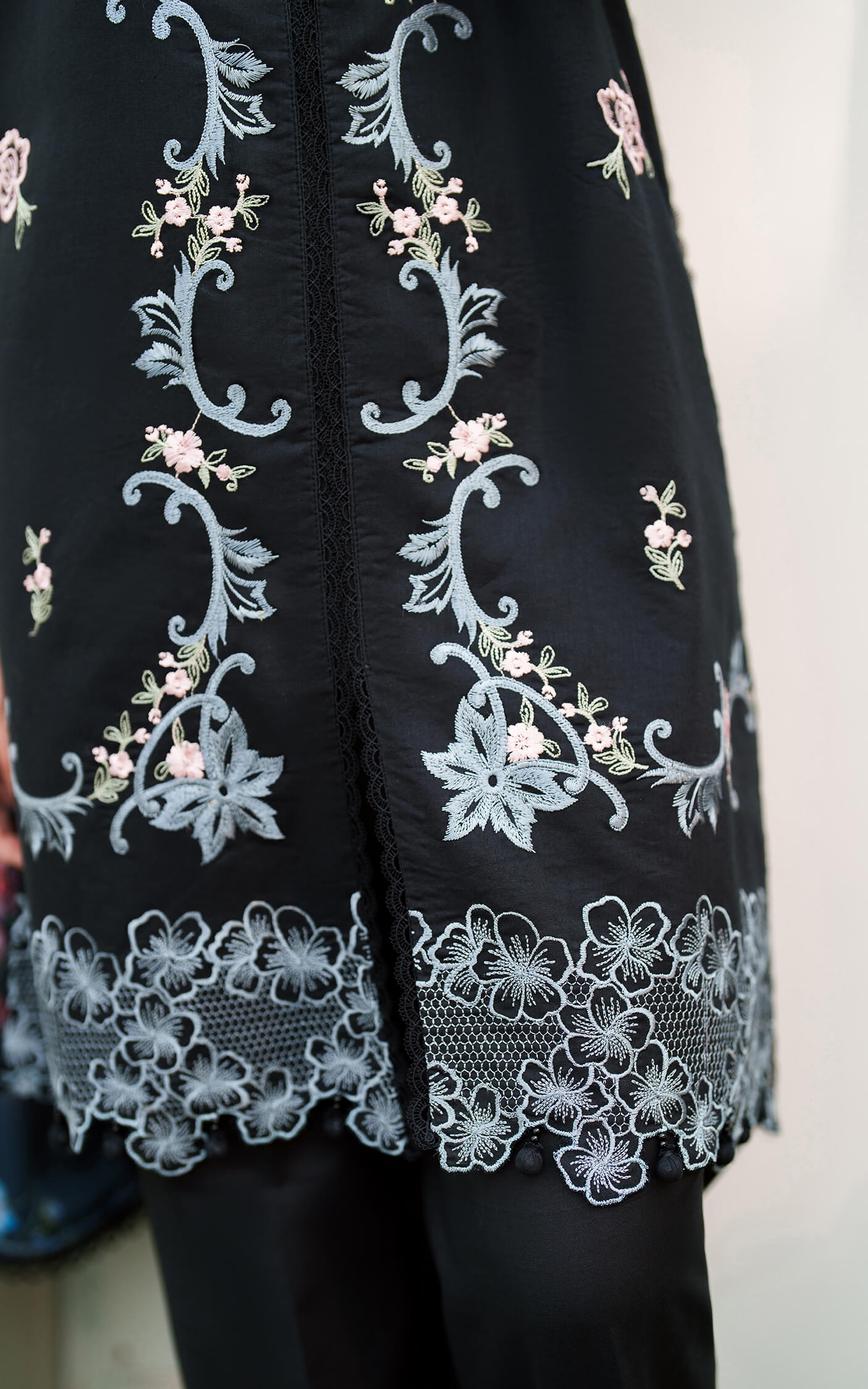 Asifa and Nabeel | Eden Cambric 25 | Ink Blossom ECU25-02 - Official Asifa and Nabeel stockist in UK - Sakeena London