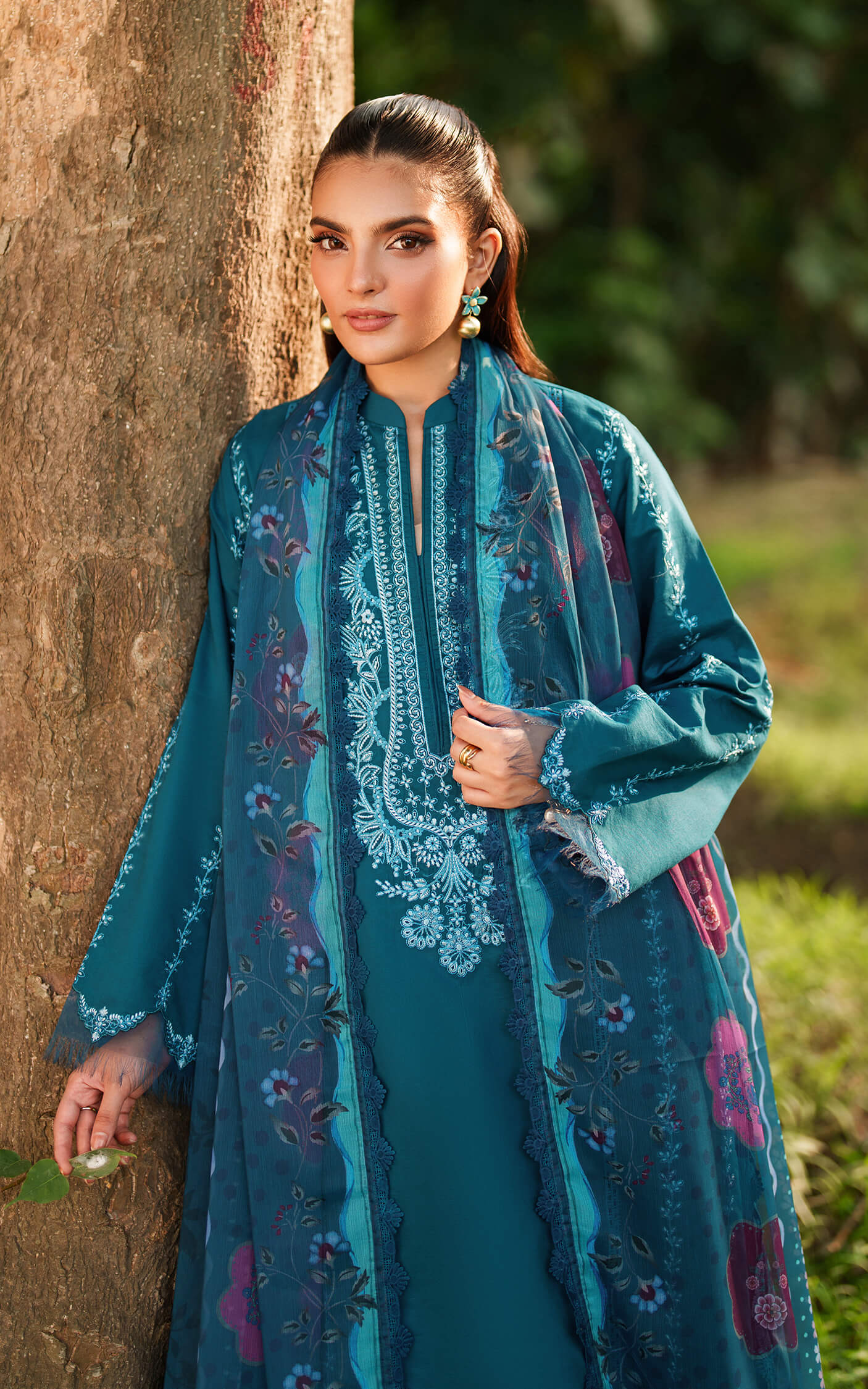 Asifa and Nabeel | Eden Cambric 25 | Iris Cloud ECU25-05 - Official Asifa and Nabeel stockist in UK - Sakeena London