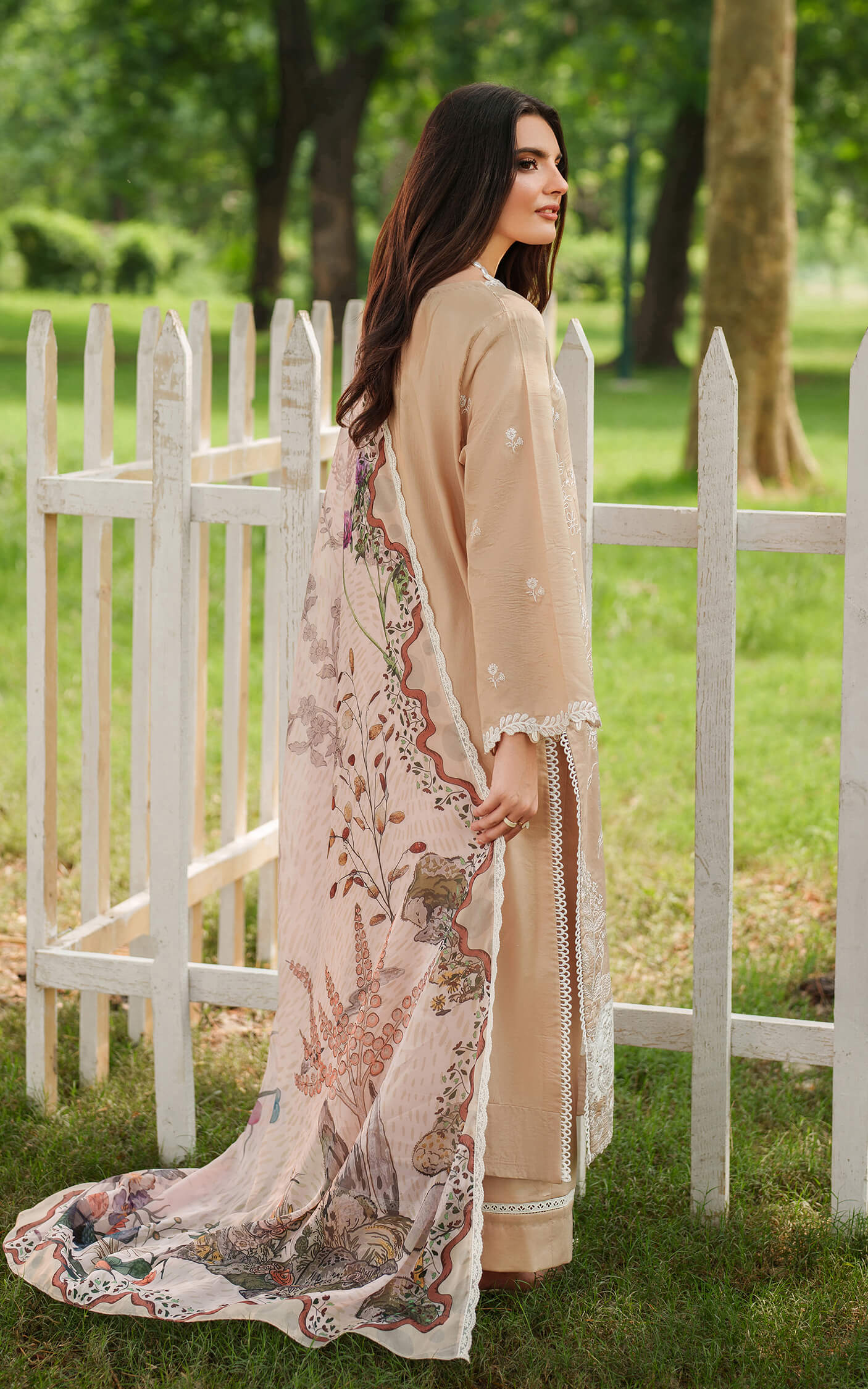 Asifa and Nabeel | Eden Cambric 25 | Ivory Haze ECU25-03 - Official Asifa and Nabeel stockist in UK - Sakeena London