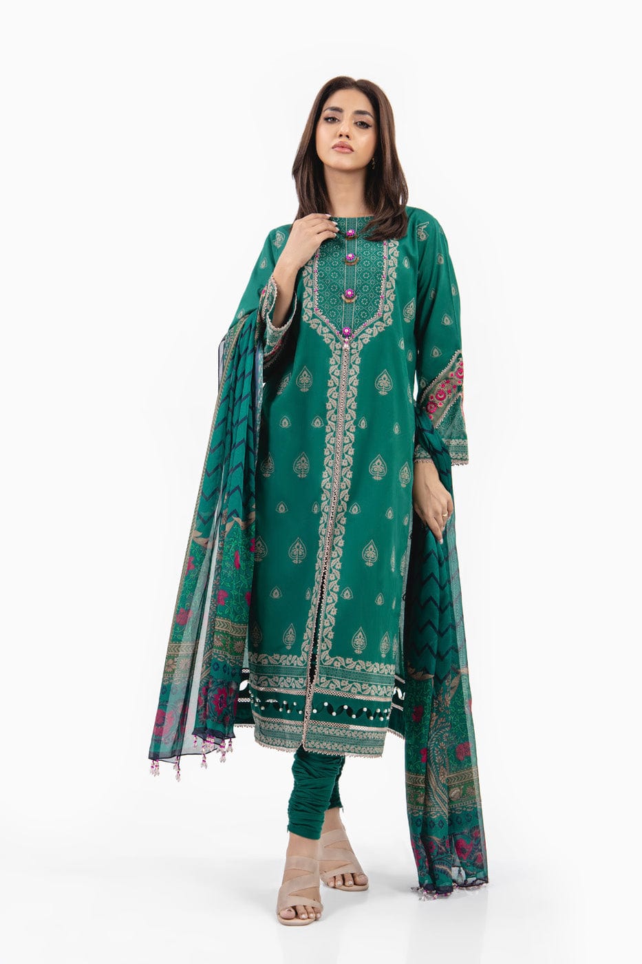 Alkaram | Puff Capsule | JC-03-24-Sea Green - Official Alkaram stockist in UK - Sakeena London