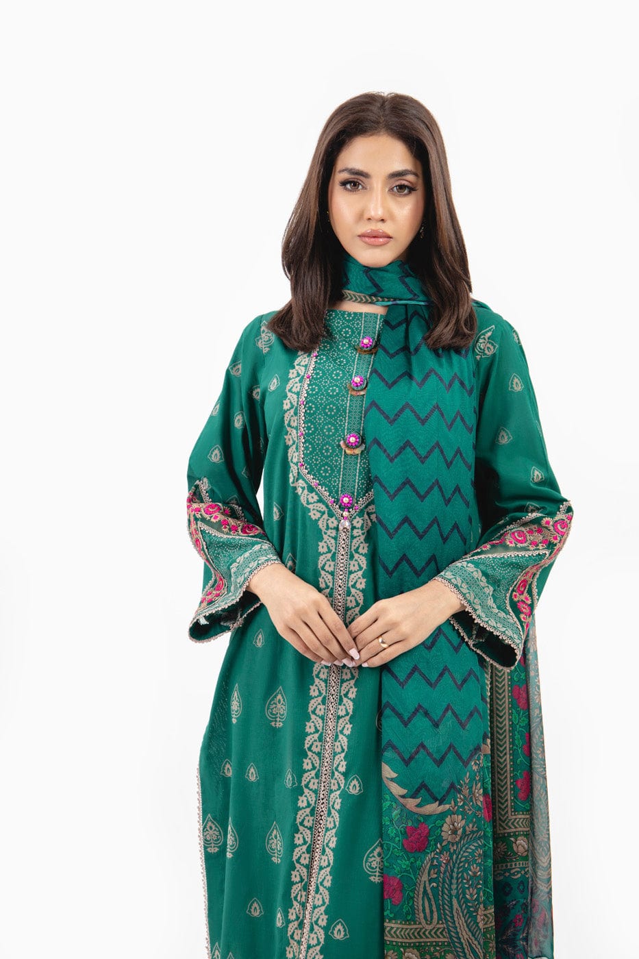 Alkaram | Puff Capsule | JC-03-24-Sea Green - Official Alkaram stockist in UK - Sakeena London