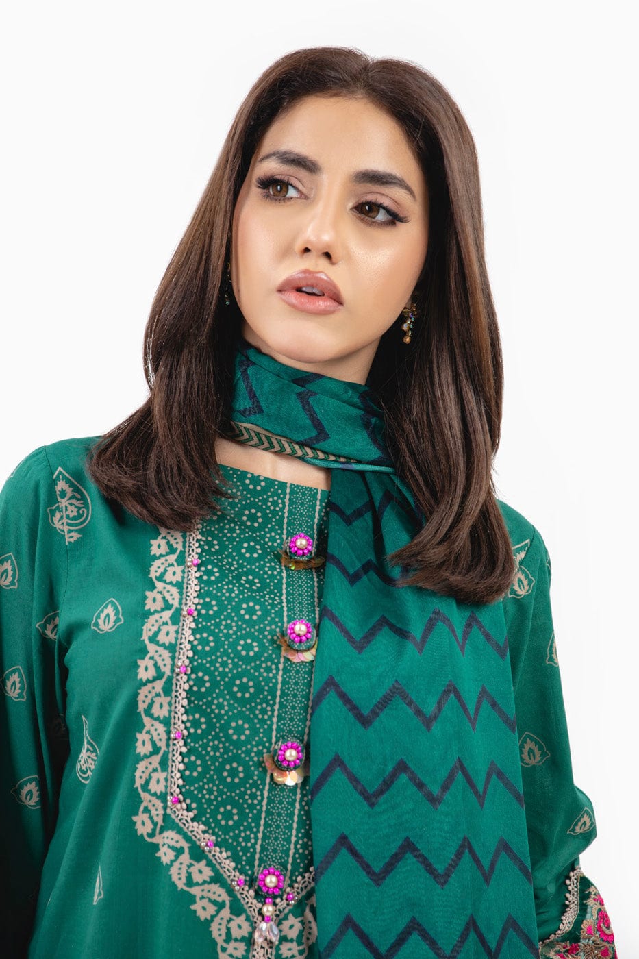 Alkaram | Puff Capsule | JC-03-24-Sea Green - Official Alkaram stockist in UK - Sakeena London