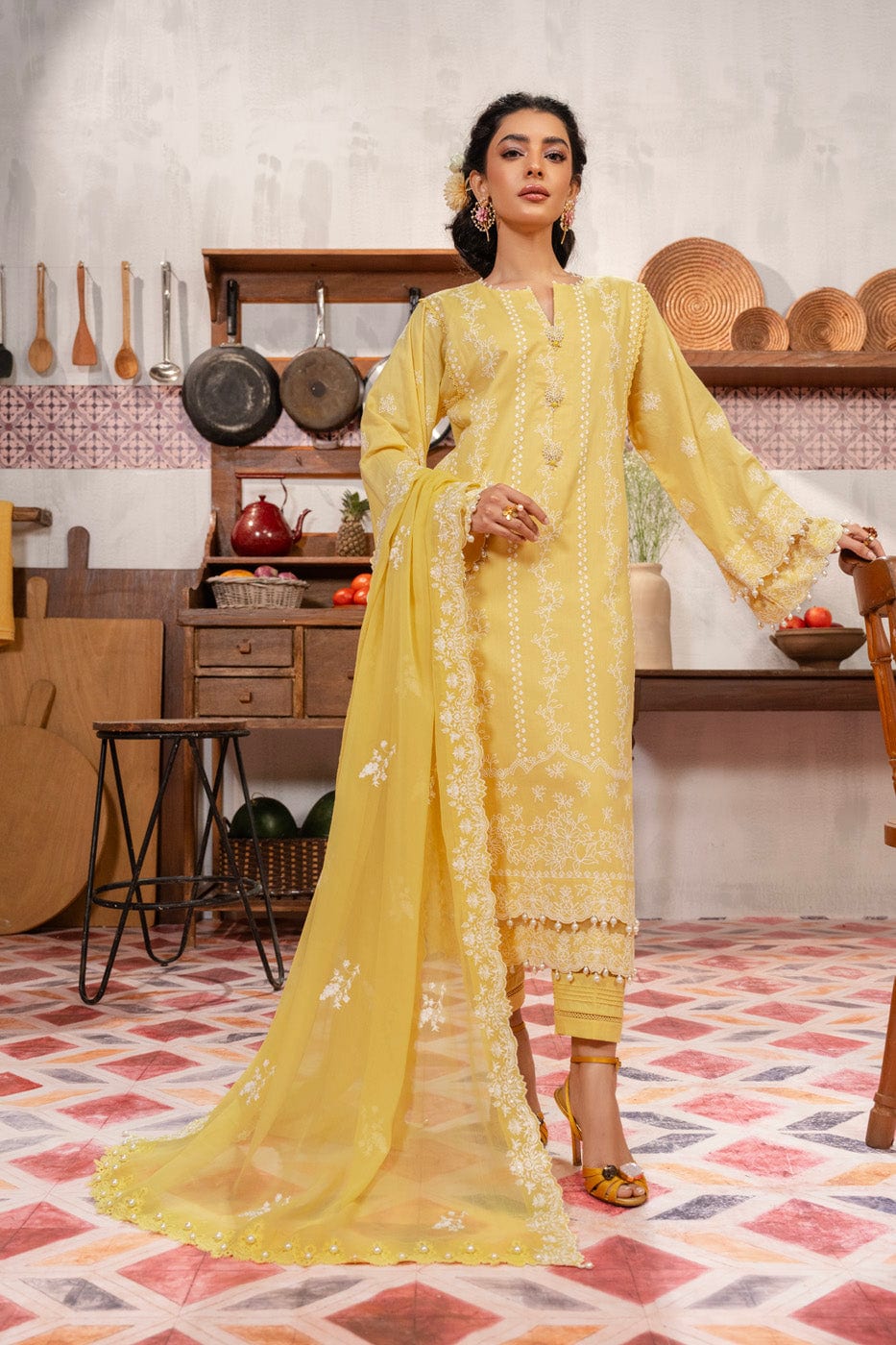 Alkaram | Puff Capsule | JC-05-24-Yellow - Official Alkaram stockist in UK - Sakeena London