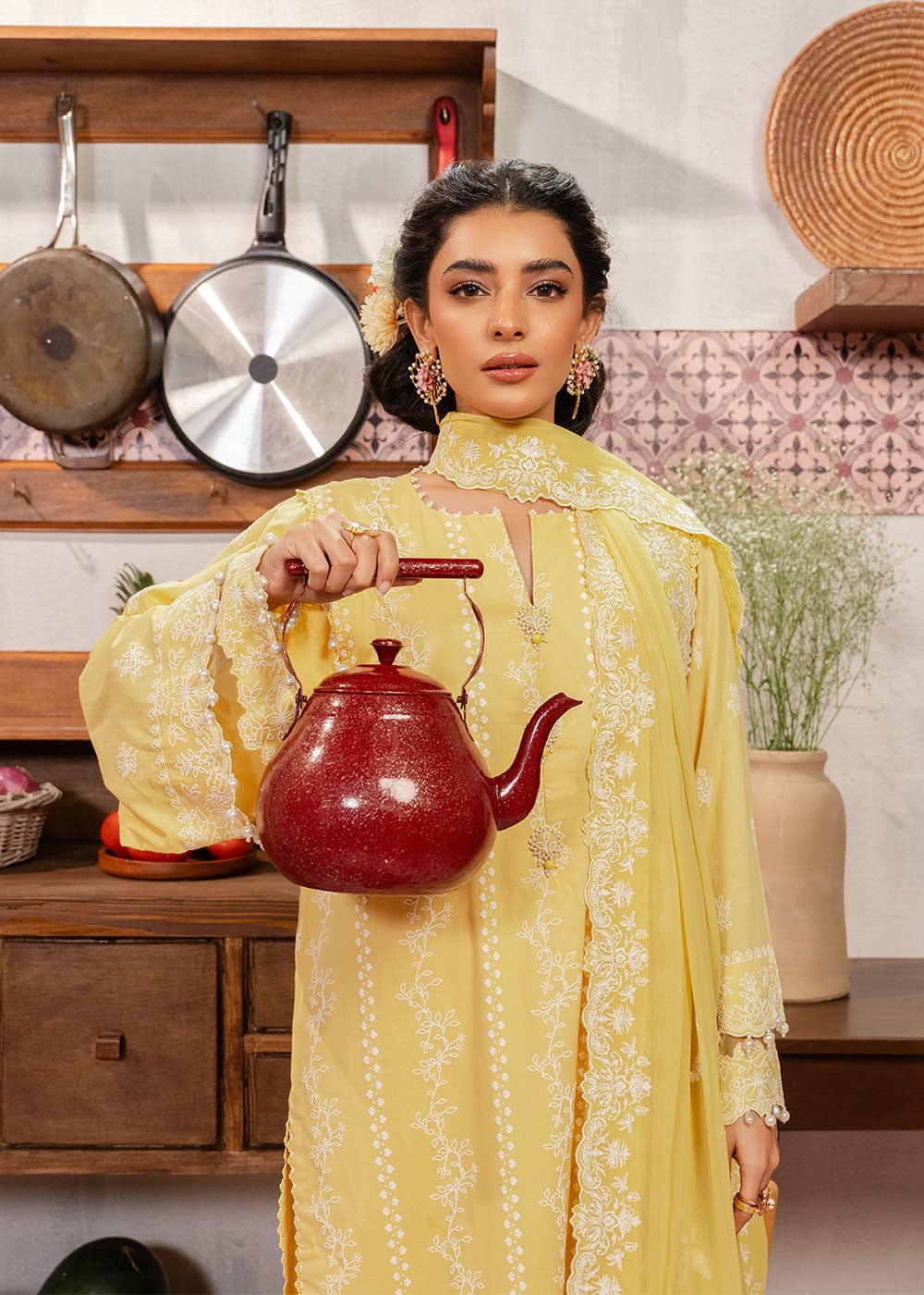 Alkaram | Puff Capsule | JC-05-24-Yellow - Official Alkaram stockist in UK - Sakeena London