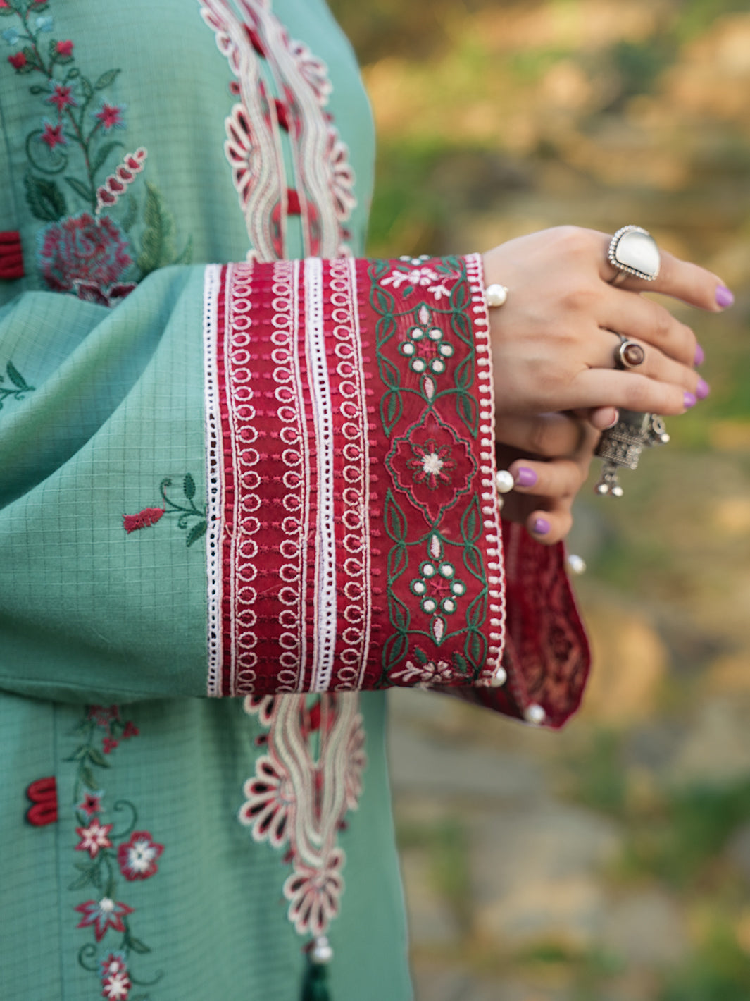Hemstitch | The Garden Lawn | Jade - Official Hemstitch stockist in UK - Sakeena London