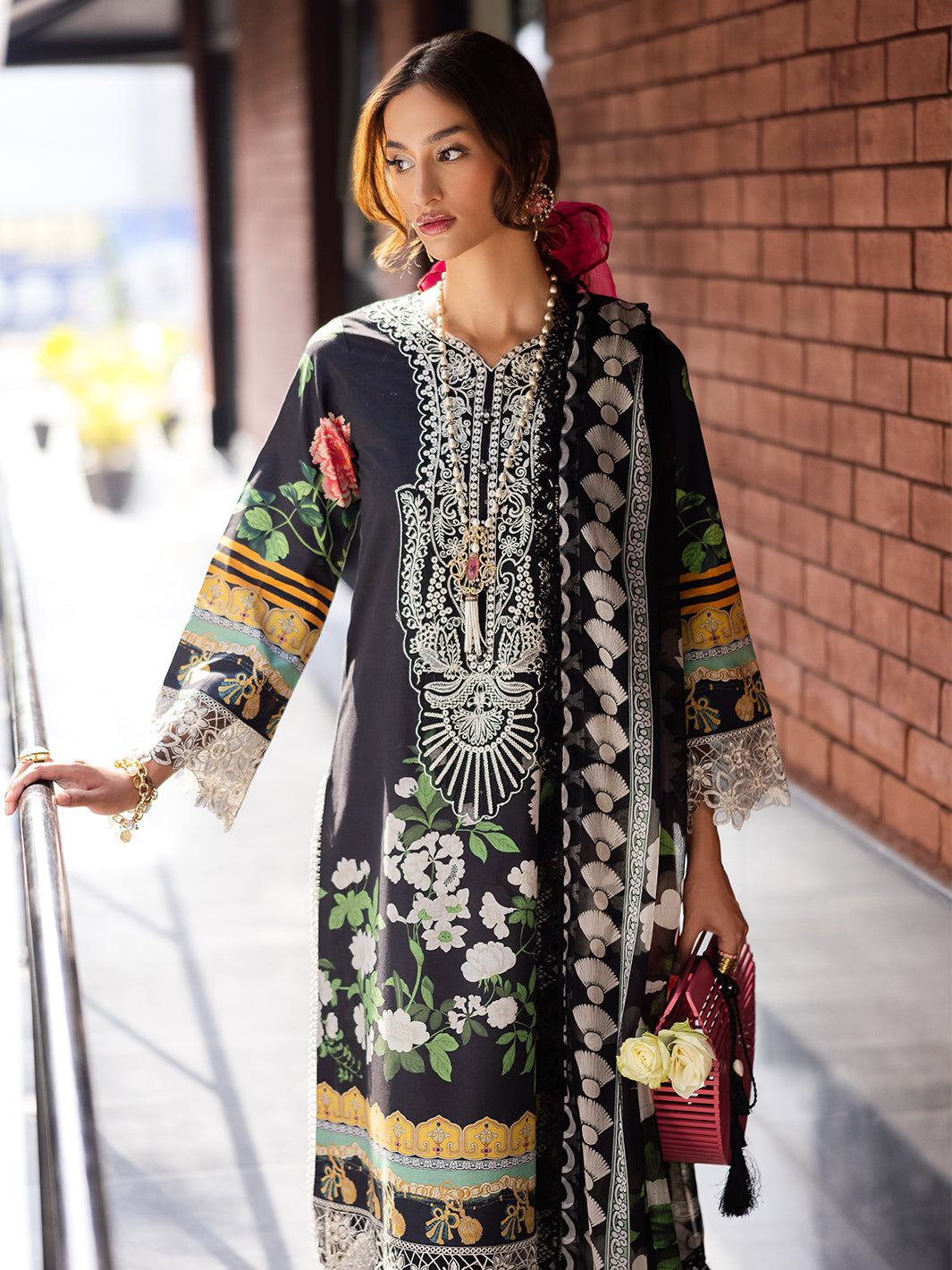 Mahnur | After Hours Luxury Lawn 25 | Jellybean Joy - Official Mahnur stockist in UK - Sakeena London