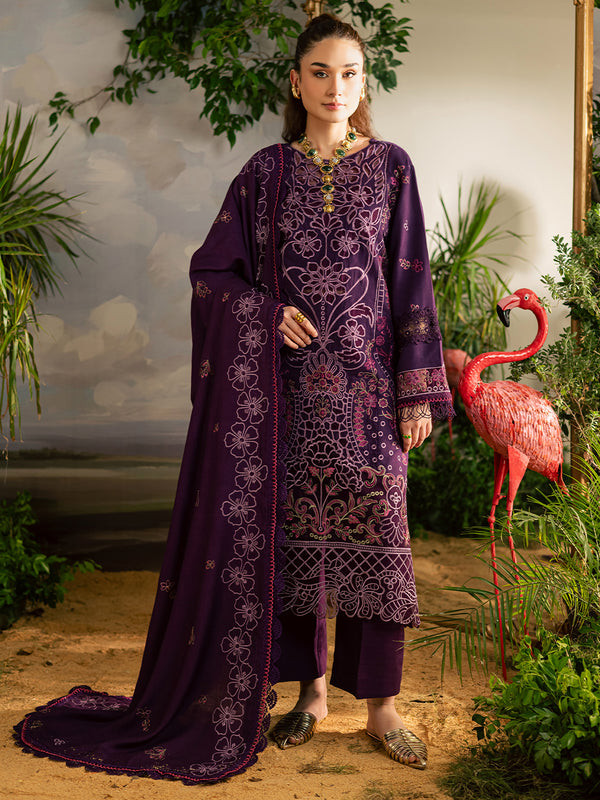 Mahnur | Kaia Slub Linen 25 | K - 01 | 3 PC LINEN - Official Mahnur stockist in UK - Sakeena London