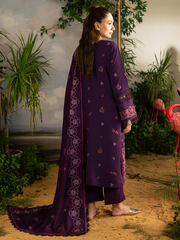 Mahnur | Kaia Slub Linen 25 | K - 01 | 3 PC LINEN - Official Mahnur stockist in UK - Sakeena London