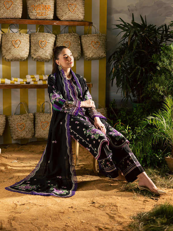 Mahnur | Kaia Slub Linen 25 | K - 02 | 3 PC LINEN - Official Mahnur stockist in UK - Sakeena London
