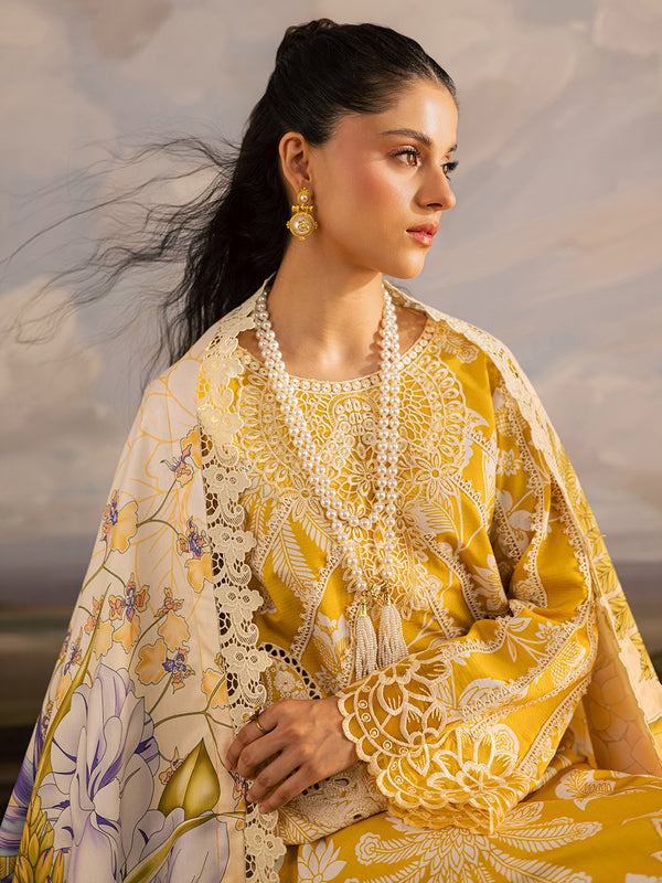 Mahnur | Kaia Slub Linen 25 | K - 03 | 3 PC LINEN - Official Mahnur stockist in UK - Sakeena London