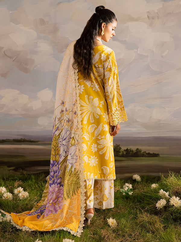 Mahnur | Kaia Slub Linen 25 | K - 03 | 3 PC LINEN - Official Mahnur stockist in UK - Sakeena London