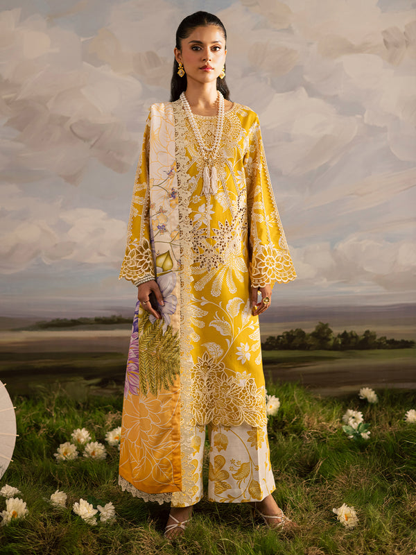 Mahnur | Kaia Slub Linen 25 | K - 03 | 3 PC LINEN - Official Mahnur stockist in UK - Sakeena London