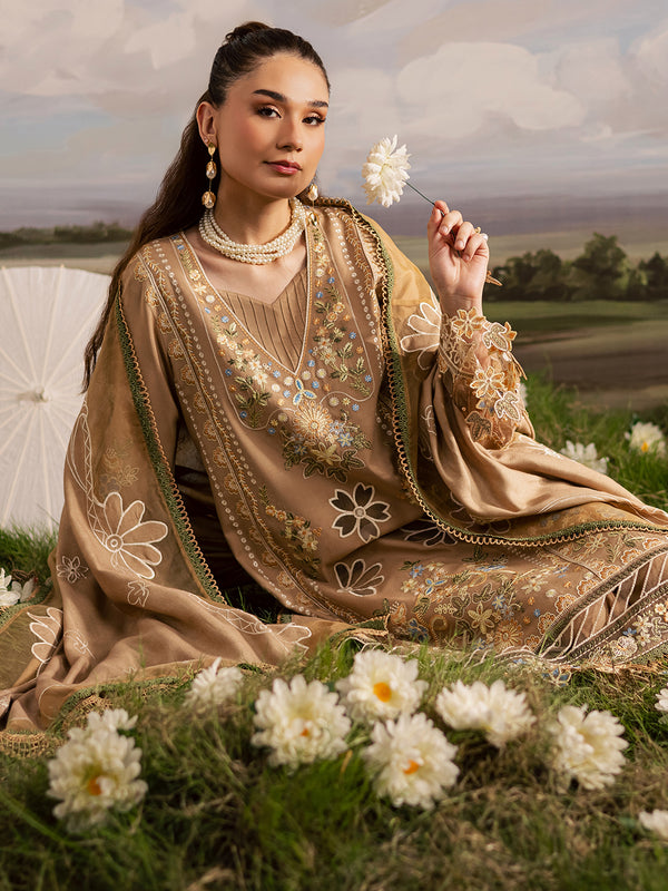 Mahnur | Kaia Slub Linen 25 | K - 04 | 3 PC LINEN - Official Mahnur stockist in UK - Sakeena London