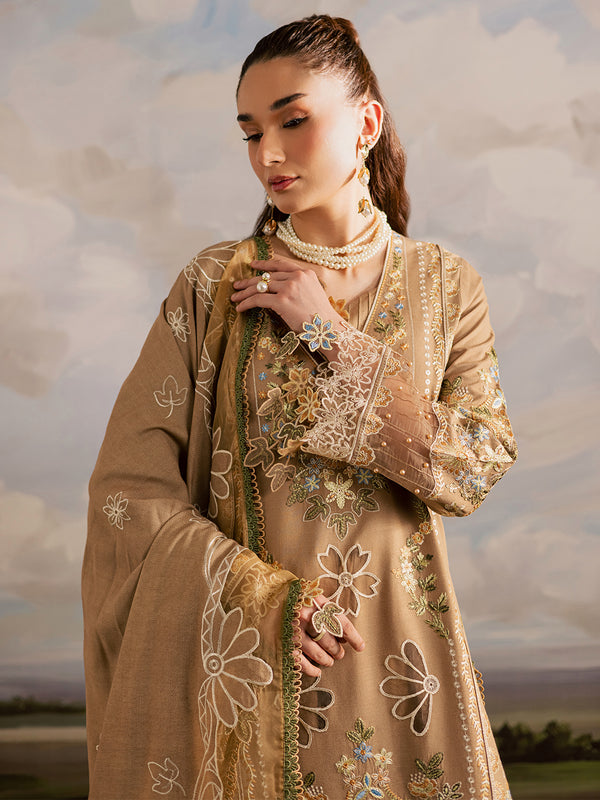 Mahnur | Kaia Slub Linen 25 | K - 04 | 3 PC LINEN - Official Mahnur stockist in UK - Sakeena London