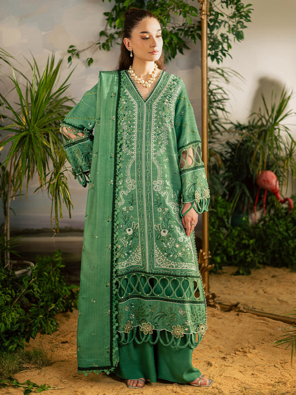Mahnur | Kaia Slub Linen 25 | K - 05 | 3 PC LINEN - Official Mahnur stockist in UK - Sakeena London