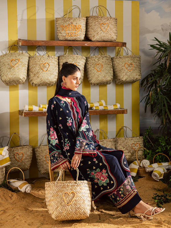 Mahnur | Kaia Slub Linen 25 | K - 06 | 3 PC LINEN - Official Mahnur stockist in UK - Sakeena London