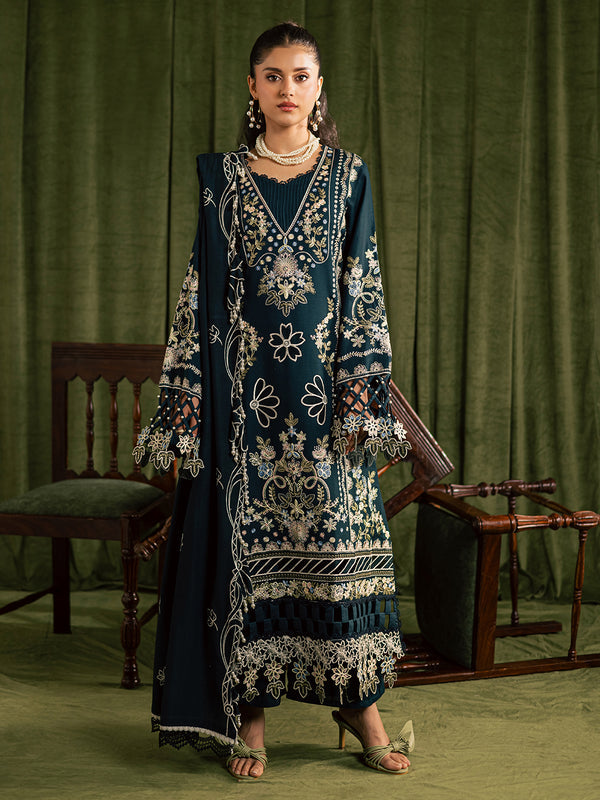 Mahnur | Kaia Slub Linen 25 | K - 07 | 3 PC LINEN - Official Mahnur stockist in UK - Sakeena London