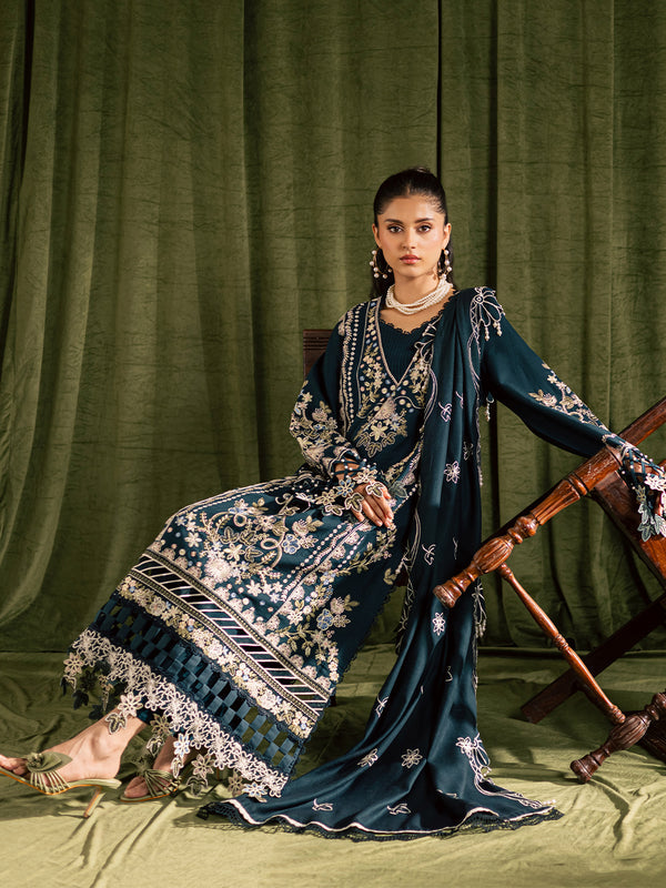 Mahnur | Kaia Slub Linen 25 | K - 07 | 3 PC LINEN - Official Mahnur stockist in UK - Sakeena London