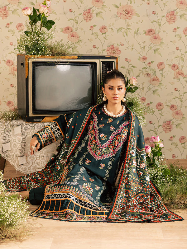 Mahnur | Kaia Slub Linen 25 | K - 08 | 3 PC LINEN - Official Mahnur stockist in UK - Sakeena London