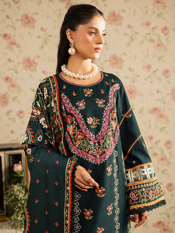 Mahnur | Kaia Slub Linen 25 | K - 08 | 3 PC LINEN - Official Mahnur stockist in UK - Sakeena London