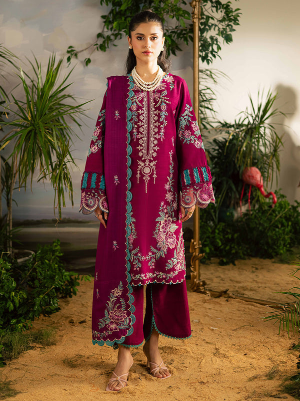 Mahnur | Kaia Slub Linen 25 | K - 09 | 3 PC LINEN - Official Mahnur stockist in UK - Sakeena London
