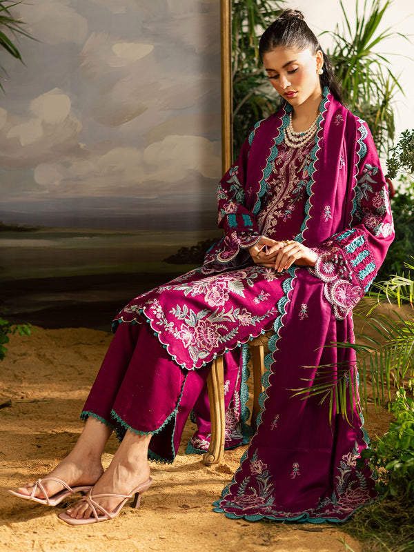 Mahnur | Kaia Slub Linen 25 | K - 09 | 3 PC LINEN - Official Mahnur stockist in UK - Sakeena London
