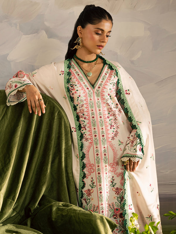 Mahnur | Kaia Slub Linen 25 | K - 11 | 3 PC LINEN - Official Mahnur stockist in UK - Sakeena London