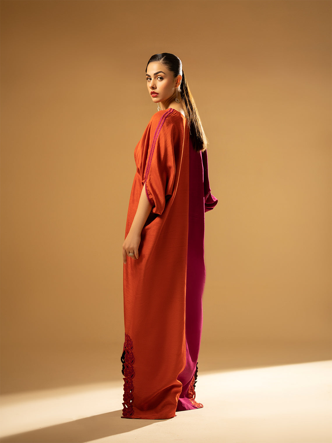 Fozia Khalid | Eid Edit 24 | Split-Tone Kaftan - Official Fozia Khalid stockist in UK - Sakeena London